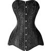 HEONSATI Bustino Donna Stretto Osso di Plastica Corsetto Underbust Vita Elastico Corsetto Satin Bustier Dimagrante Corsetti Stringivita Donne Sexy Bustini Leggera Corpetto Top Body Christmas