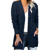 IQYU Cardigan Da Donna Lungo Con Bottoni Cappotto A Maglia Grossa Maglione Con Tasche Cardigan Da Donna Con Treccia Giacca A Maglia Grossa In Cotone Bolero Giacca A Spalla