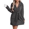 MOKBAY Accappatoio Donna Morbido Accappatoio Casa Pile con Cappuccio Vestaglia Calda Invernale con Tasche