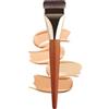 Generico Pennello per trucco a testa piatta - Pennello per trucco a testa piatta | Pennello per cipria con manico in legno | Pennello professionale per contorni | Strumento per il trucco del viso Pennello
