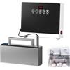 IMOYBBR Lavastoviglie Portatile A Ultrasuoni, Per Lavello, 40 Khz 380 W, Sistema Di Pulizia In Acciaio Inox Con Scarico Per Piatti, Frutta, Verdura E Per Uso In Cucina.