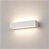 Dopa Applique LED da Esterno Up&Down Rettangolare in Alluminio(30cm Bianco) | Doppio fascio luminoso, 3 colori CCT, IP65, montaggio verticale/orizzontale, disponibile in Marrone, Nero e Bianco
