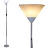 BAKAJI Lampada da Terra Piantana Design Moderno In Metallo con Paralume E27 Max 40W Altezza 180cm per Casa Salotto Camera letto (Paralume Cono)
