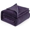Bedsure Plaid Divano Coperta Pile - Flanella, 220 x 240 cm, Viola | Leggera e traspirante, coperta in flanella spessa e morbida, per casa e regalo, tutto l'anno, per uomo e donna