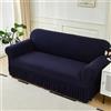 Surwin Copridivano 1 2 3 4 Posti con Braccioli Tinta Unita Elasticizzato Telo Copridivano Gonna a Volant Copri Divano Antigraffio Gatto e Antimacchia Antiscivolo Copridivani (Blu navy,2 Posti)