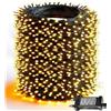 Dazzle Bright Catena Luminosa per Esterno, 1000 LED 100 M Luci di Natale con 8 Modalità e Timer, Impermeabile Luci Albero di Natale Decorative per Interno Feste Giardini Matrimoni Albero, Bianco Caldo