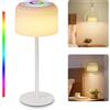 WOWDSGN Lampada da Tavolo/Lampada da Parete/Lampada a Sospensione senza Fili 3 in 1 - Lampada da Scrivania LED Ricaricabile - Dimmerabile 3000K/4000K/5000K+RGB - Batteria 4000mAh - IP54