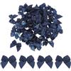 QUARKZMAN 50Pz Fiocchi Decorativi Mini, 2.54 x 2.54cm, Fiocco Piccolo, Fiocchi Regalo Mini, Fiocchetti per Bomboniere, Matrimonio, DIY, Decorazioni Regalo, Festa di Compleanno, Blu Navy