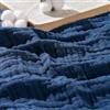 Exclusivo Mezcla Coperta in Mussola 100% Cotone, 6 Strati, Blu Navy | 130x170 cm, Leggera, Traspirante, Morbida e Confortevole, Adatta per l'estate, come Copriletto o Copertura Decorativa