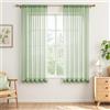 MRTREES Tende Voile Trasparenti Interno Verde Salvia 2 Pannelli 140x120cm | Tende con Pasabaste, Verde Salvia, Voile Trasparenti, Corte, Leggere, Confezionate, Moderne, Soggiorno, Camera da Letto