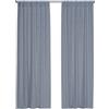 domus&trend Tenda Puro Lino 100% Made in Italy, Telo d'Arredo Grandi Altezze, Finitura Sartoriale Bastone e Binario, Semifiltranti 1 Pannello Tende per Interni Soggiorno (Blu, 140 cm_x_310 cm)