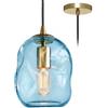 LFsem Lampadario in Vetro Colorato a forma di Lava, Lampada a Sospensione Industriale Vintage E27 per Camera da Letto, Soggiorno, Cucina e Sala da Pranzo，Blu