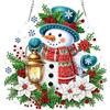 MOTGOM 5D Diamond Painting Pendente Ciondolo Kit Lanterna pupazzo di neve natalizia, Pittura Diamante per Acchiappaluce, Diamond Painting Artigianale Per La Decorazione Della Parete Di Casa 20×20cm