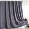 FAVORTALK Tenda da doccia Shower Curtain 240 x 200 cm, lavabile, antimuffa con peso, 16 anelli per doccia extra grandi, in poliestere, grigio scuro, 200 x 240 cm (altezza x larghezza)