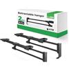 ATM appendiabiti estraibili per armadio 2 pezzi 250 mm nero opaco 6 kg | Asta telescopica, scorrimento salvaspazio, struttura in acciaio, organizzazione guardaroba, uso domestico quotidiano