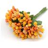 LIJUCAI 12 pz Artificiale Stame Zucchero Fiore Fatto A Mano Decorazione di Cerimonia Nuziale Pistillo FAI DA TE Ghirlanda Ricamo Confezione Regalo Scrapbooking Fiore Finto, Arancione