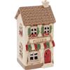 Home of Christmas Portacandele in ceramica (pizzeria, 8 x 8 x 17 cm)