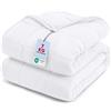 Utopia Bedding Traspirante Coperta Ponderata 7 kg, Bianca, 135 x 200 cm | Plaid Ponderata con Perle di Vetro, Morbida Microfibra, Coperta Pesante per Divano e Letto, Uso Domestico