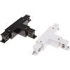 LEDKIA LIGHTING LEDKIA Connettore Left Side Tipo T per Binario Trifase Nero
