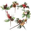 com-four® 6x vischio decorativo, vischio decorativo da appendere, rami decorativi come bricolage, abbellisce regali e pot-pourris