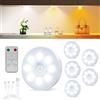 UNUSROOM Luz LED Armario Sensor Movimiento Viene con Control Remoto 1000mAh Recargable Luz Nocturna,3 Temperaturas de Color Regulable Lampara LED Adhesiva para Gabinete, Pasillo, Escalera, Cocina, Garaje(6)