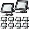 Joparri 10x30W Faretto LED Da Esterno 6000K Bianca Fredda 2550LM Faretti a LED Fari Led da Esterno IP66 impermeabile, Interna ed Esterna per Giardino, Cortile, Patio, Garage