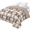 Corredocasa Trapunta 4 Stagioni Made in Italy Piumone Autunnale Invernale Imbottitura 340gr/mq Coperta in Morbida Microfibra di Poliestere Casa (Intreccio Beige, Singolo 160x260)