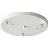 ZEAOLT Rosone Lampadario Soffitto Bianco 35cm Rotondo 3 fori Copriplafone | Rosone lampadario soffitto in metallo - Copriplafone per sospensione con viti e tasselli - Base a soffitto per lampadario