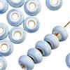 Blausky 20 pezzi 15mm Perline rotonde in ceramica, perline pony in ceramica sfuse con foro grande da 6mm per infilare, perline in porcellana colorate per gioielli fai da te, braccialetti, orecchini