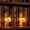 VEEKAY 2 Pezzi Lampadario per Libreria,Vintage Lanterna da Scaffale,Illuminazione Decorativa per Scaffale,Mini Fermalibri Decorativo,per Home Office e Biblioteca