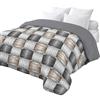 Corredocasa Trapunta 4 Stagioni Made in Italy Piumone Autunnale Invernale Imbottitura 340gr/mq Coperta in Morbida Microfibra di Poliestere Casa (Intreccio Grigio, Singolo 160x260)