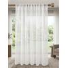 Tende Arredo Tessile - Tende per Interni Tende Moderne con Fascia Predisposta per Bastoni Ø Fino a 5cm, Tenda Camera da Letto Moderna, Soggiorno, Cucina (1 Pannello 150x270cm, Valencia Bianco)