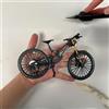 Generisch Modellino decorativo di bicicletta, scala 1:6, modello di mountain bike, giocattolo per dita, modello di mountain bike, ornamenti in miniatura, mini biciclette pieghevoli (grigio-29)