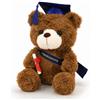 Haoppmof Orsacchiotto di peluche, orsacchiotto di esame con diploma, regalo | Morbido peluche, cappello da laurea e dottore, regalo di laurea per ricordi indimenticabili