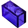 LEGO Parti e pezzi: viola trasparente (viola bluastro brillante) 1x2 mattone x1