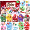 ZHHGOO Calendario Avvento Slime,Calendario Dell'avvento 2026 per Conto Alla Rovescia di Natale,Crystal Slime Calendario 24 Giorni di Divertimento,Regalo a Sorpresa di Natale,Giocattoli per Bambini