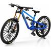 Generisch Modello di bicicletta universale con dita 1:10, modello di mountain bike, decorazione per bicicletta in miniatura, mini modello di bicicletta pieghevole (blu-31)