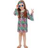 Funidelia | Costume da hippie per bambina - Anni 60, Hippie, Flower power, Decenni - Multicolore