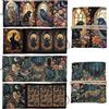 GLOBLELAND 2 pezzi animali gotici fiori tarocchi borse per carte da gioco gatto gufo mouse poliestere tarocchi titolare di stoccaggio sacchetto per carte da gioco forniture principianti divinazione