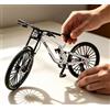 Generisch Modellino decorativo di bicicletta, scala 1:6, modello di mountain bike, giocattolo per dita, modello di mountain bike, ornamenti in miniatura, mini biciclette pieghevoli (bianco-41)