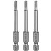 QUARKZMAN 3pz H3,0 Chiavi a Brugola per Punte da Trapano 3mm Punte Metriche Piane 1/4 Attacco Esagonale 65mm (2,56) Punta Cacciavite Esagonali Magnetico Lungo Industriale per Viti