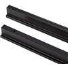 Qrity 2 Pezzi Alluminio Maniglia per Mobile Maniglia per Armadio Tiranti del Guardaroba Distanza Fori 480 mm, Nero