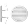 SERVICE SOLUTIONS - 2 Pezzi Griglia Aerazione Universale Con Molla In Plastica Antiurto Bianco, Griglia Ventilazione Rotonda Dotato di Zanzariera, Made in Italy, Varie Misure (2 PEZZI MM 140/200)