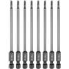 QUARKZMAN 8Pz Punte Cacciavite Piatte Testa Esagonale H2.5 (2.5mm) Punta Magnetiche Gambo Esagonale 1/4 Lunga 100mm (4) Lucidatura a Specchio Inserti per Avvitatore Metrico per Chiave