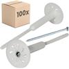 PROTEKTOR 100x Tasselli a vite per isolante, premontati Ø8 x 200mm | In plastica con vite in acciaio zincato, fissaggio cappotto termico esterno SATE facciata per pannelli isolanti