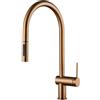 Galyon Imex Berna - Rubinetto da cucina estraibile con doppia funzione, miscelatore monocomando flessibile e girevole a 360°, design moderno Imex Berna (oro rosa spazzolato)