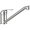 FORIOUS Rubinetto Cucina, Miscelatore Cucina Monocomando Girevole a 360°, Rubinetto Cucina in Acciaio Inox con Flessibili Acqua Calda e Fredda da 60 cm, Cromo Lucido
