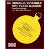 SISI UK Gancio da parete autoadesivo originale per dischi da 100 mm | Confezione da 1 gancio adesivo nascosto per piatti decorativi, targhe, porcellane, porcellana e decorazione da parete