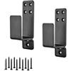 Tefola 2 Pz Staffe Blocco Porta Blindata, Supporto in Acciaio Forma di U per Rinforzo Porte, Garage, Magazzino e Granaio, Staffa di Serratura Aperta, Compatibile con Legno 2x4