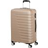 American Tourister Flashline - Valigetta rigida media (67 cm), espandibile, con 4 ruote, lucchetto TSA, 69/75 l, colore: oro avorio